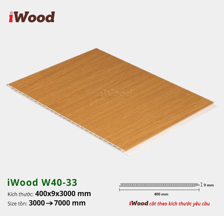 TẤM ỐP NANO IWOOD W400X9-W40-33