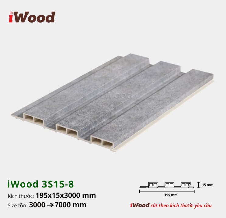 LAM 3 SÓNG 15 iWOOD W195x15-3S15-8