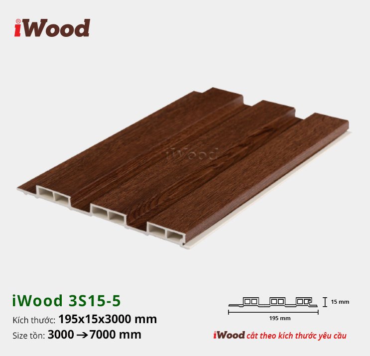 LAM 3 SÓNG 15 iWOOD W195x15-3S15-5