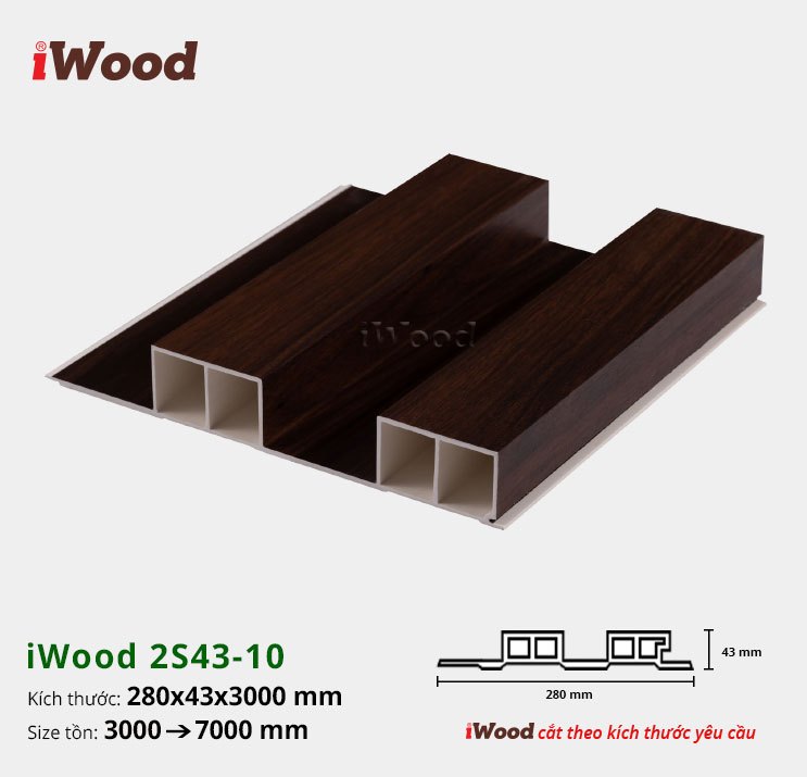 LAM 2 SÓNG CAO 43 IWOOD 2S43-10