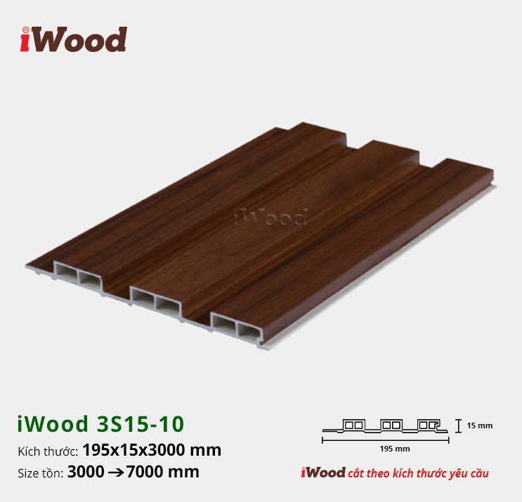 LAM 3 SÓNG 15 iWOOD W195x15-3S15-10