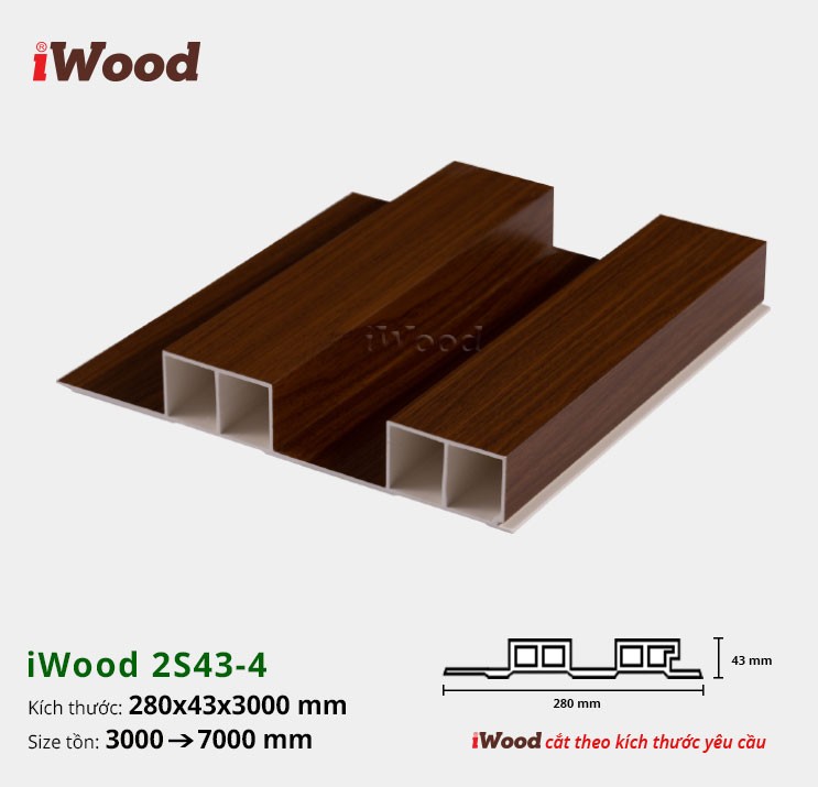 LAM 2 SÓNG CAO 43 IWOOD 2S43-4