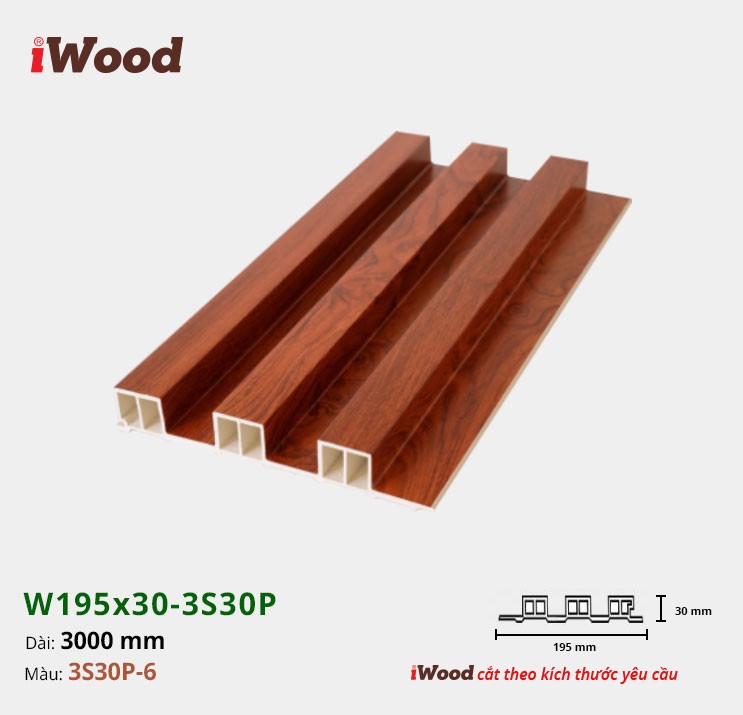 LAM 3 SÓNG CAO 30 iWOOD W195x30-3S30P-6