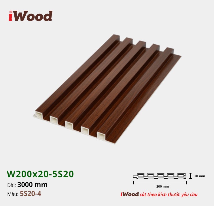 LAM 5 SÓNG CAO 20 iWOOD W200x20-5S20-4