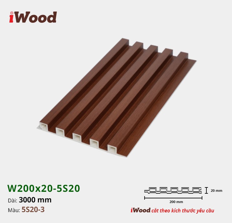 LAM 5 SÓNG CAO 20 iWOOD W200x20-5S20-3