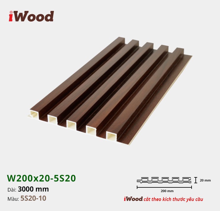 LAM 5 SÓNG CAO 20 iWOOD W200x20-5S20-10