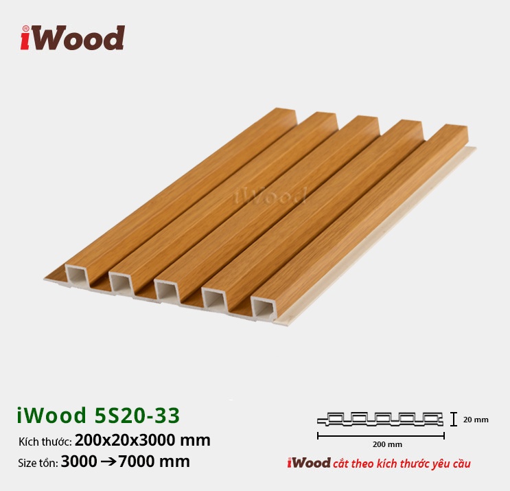 LAM 5 SÓNG CAO 20 iWOOD W200x20-5S20-33