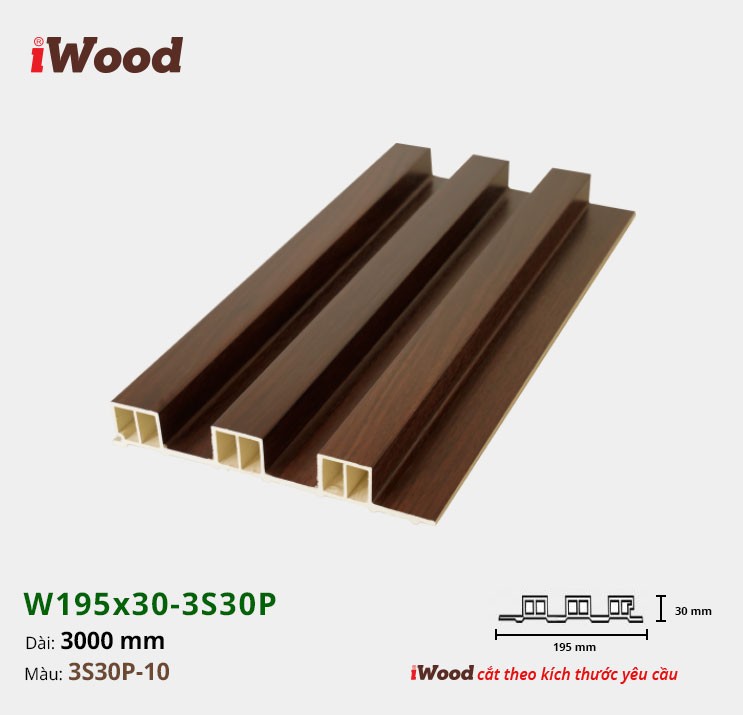 LAM 3 SÓNG CAO 30 iWOOD W195x30-3S30P-10