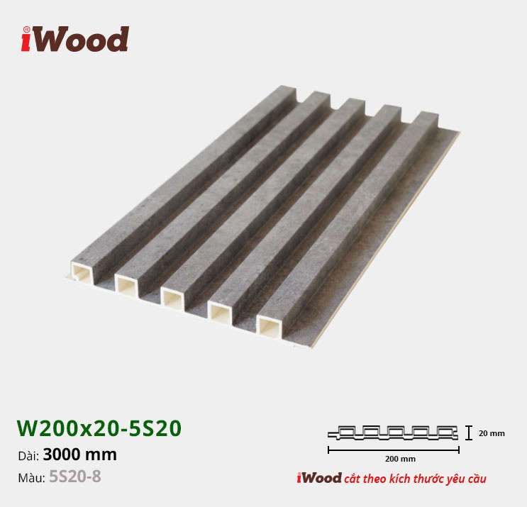 LAM 5 SÓNG CAO 20 iWOOD W200x20-5S20-8