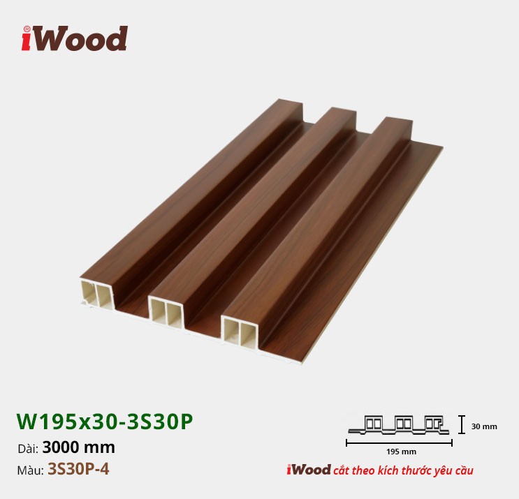 LAM 3 SÓNG CAO 30 iWOOD W195x30-3S30P-4