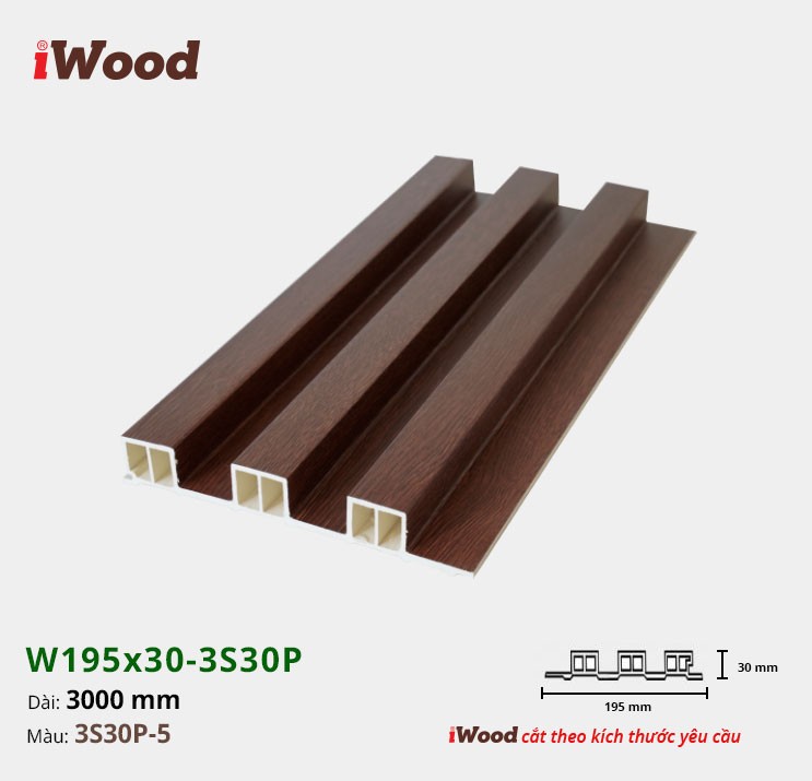 LAM 3 SÓNG CAO 30 iWOOD W195x30-3S30P-5