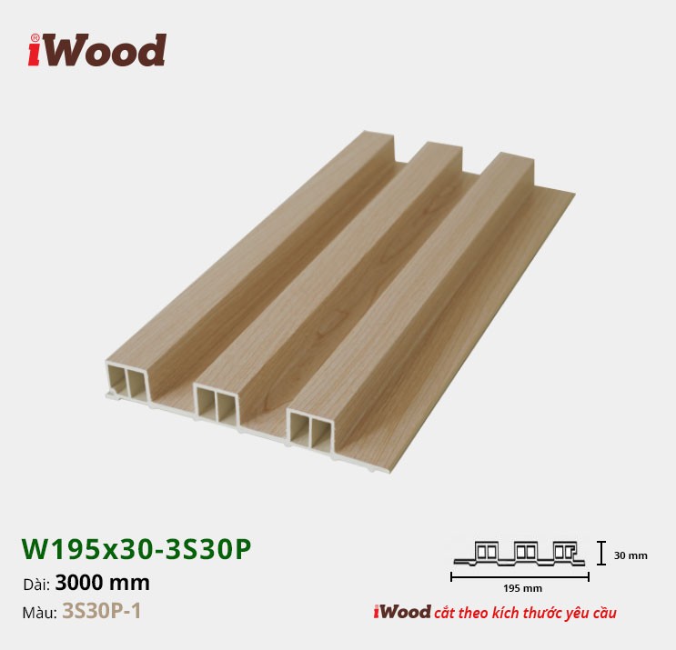 LAM 3 SÓNG CAO 30 iWOOD W195x30-3S30P-1