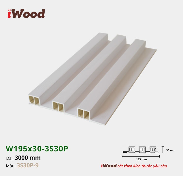 LAM 3 SÓNG CAO 30 iWOOD W195x30-3S30P-9