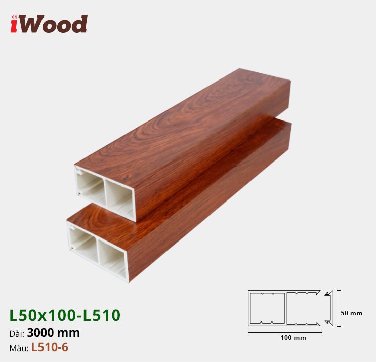 LAM GỖ NHỰA iWOOD L50x100-L510-6