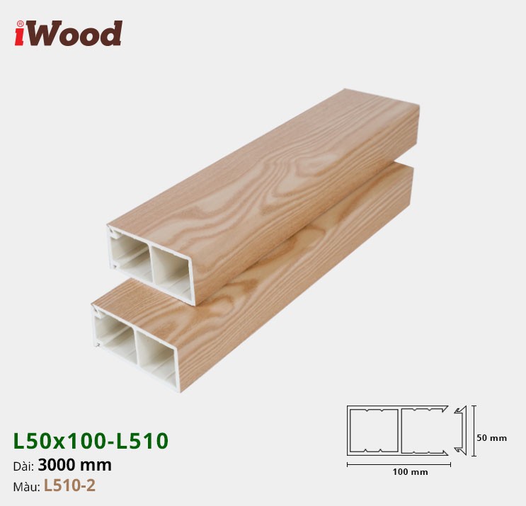 LAM GỖ NHỰA iWOOD L50x100-L510-2