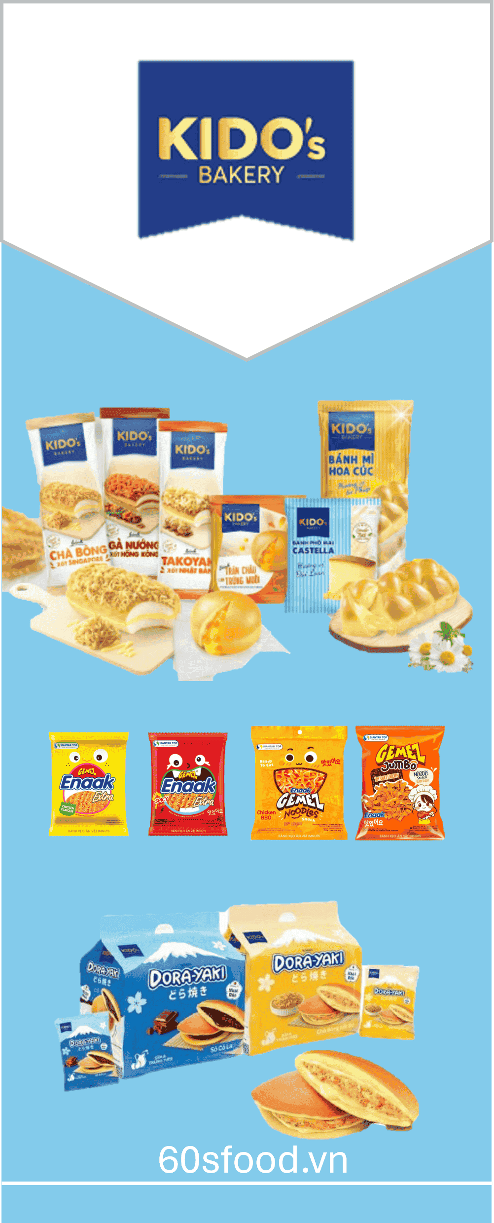 Các dòng bánh Kido - Nâng tầm ẩm thực Việt