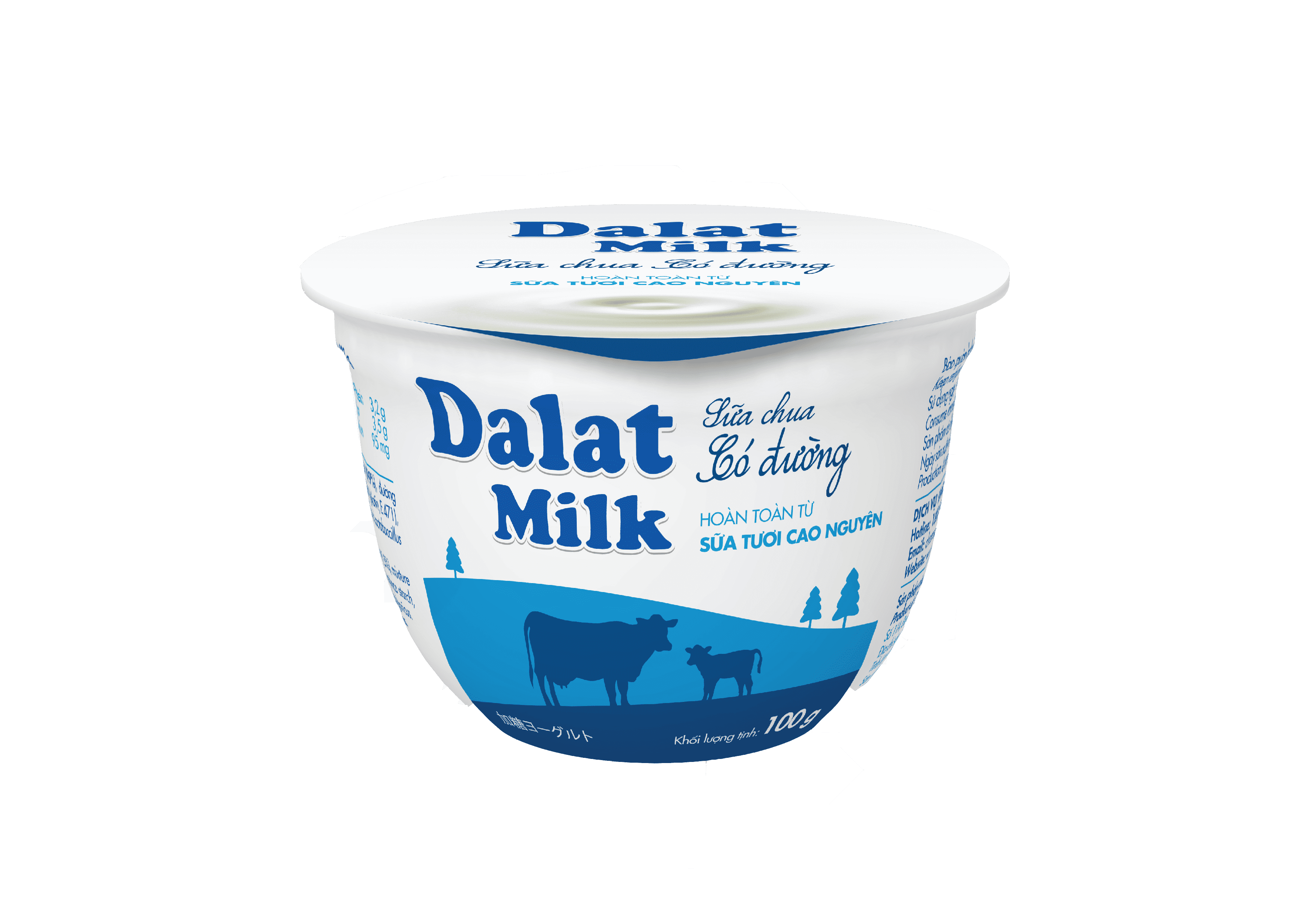 sữa chua ăn có đường Dalatmilk 100g