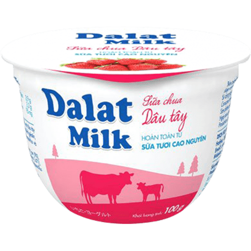 Sữa chua ăn Dalatmilk Dâu Tây 100g