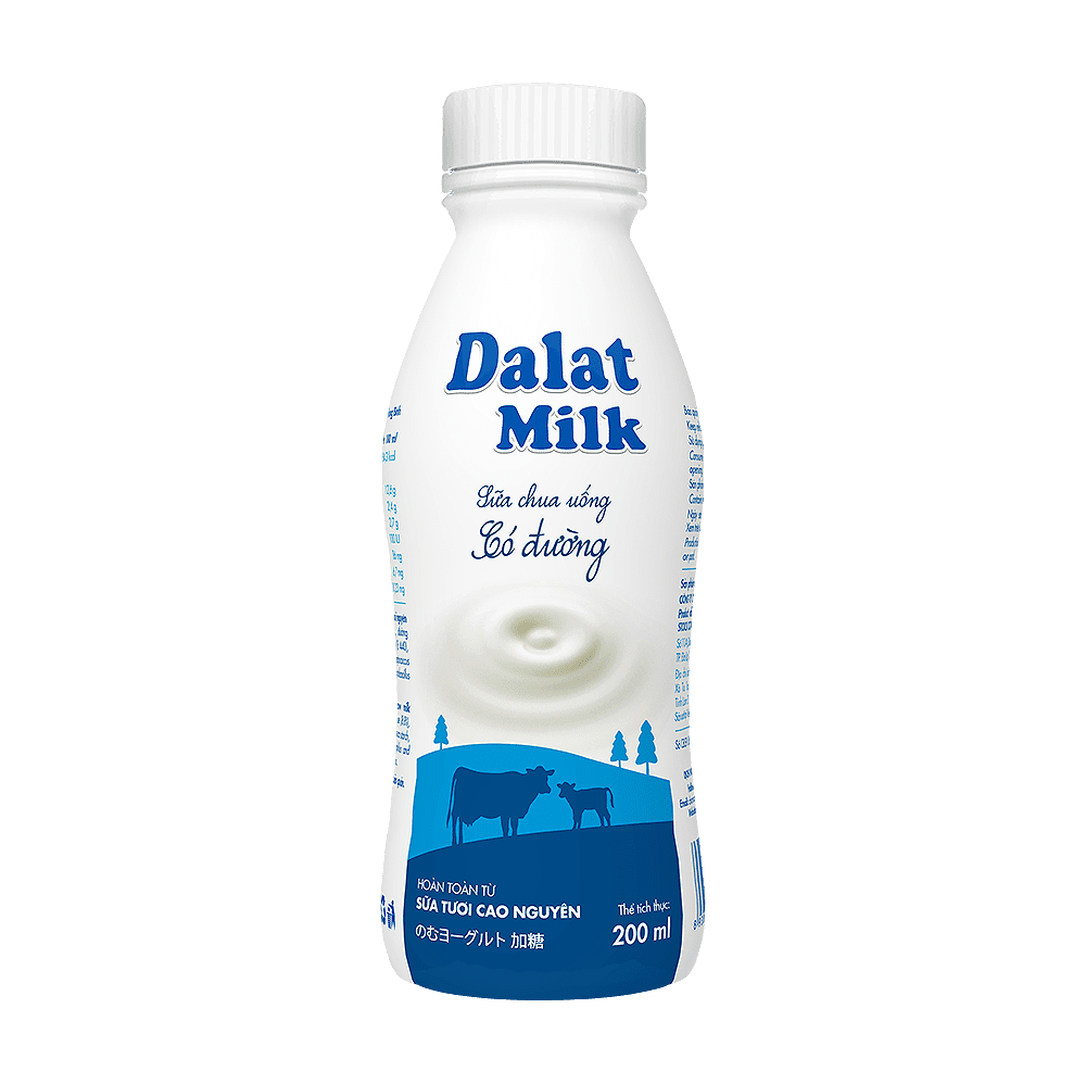 Sữa chua uống Có Đường Dalatmilk 200ml