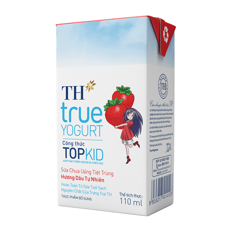 TH True Yogurt SCU TOPKID Dâu - Hộp 110ml