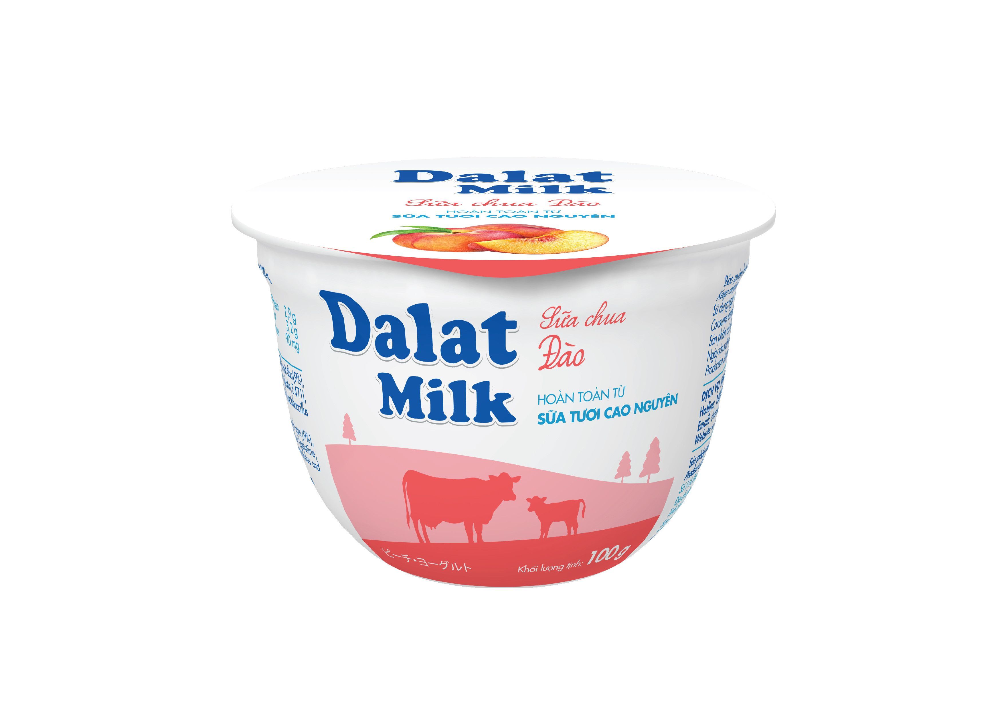 Sữa chua ăn đào Dalatmilk  100g