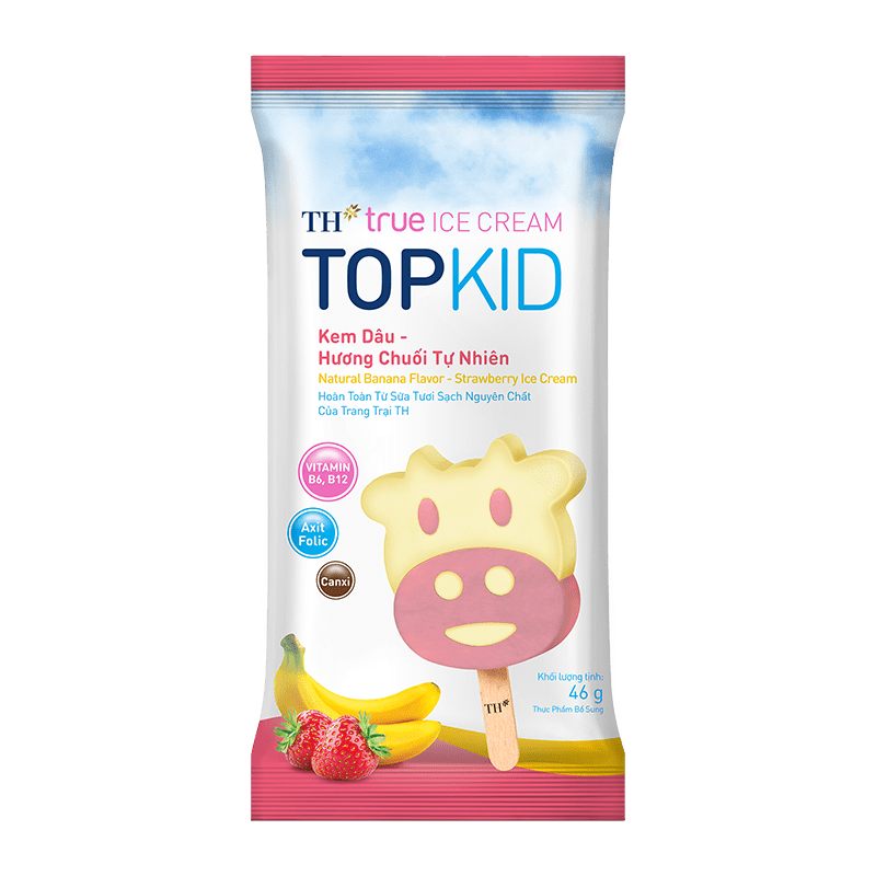 Kem Que Topkid Dâu Chuối tự nhiên 46gx20