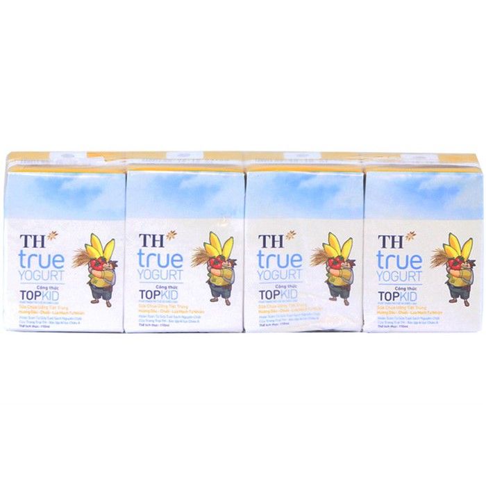 TH True Yogurt SCU TOPKID Dâu Chuối Lúa mạch - Hộp 110ml