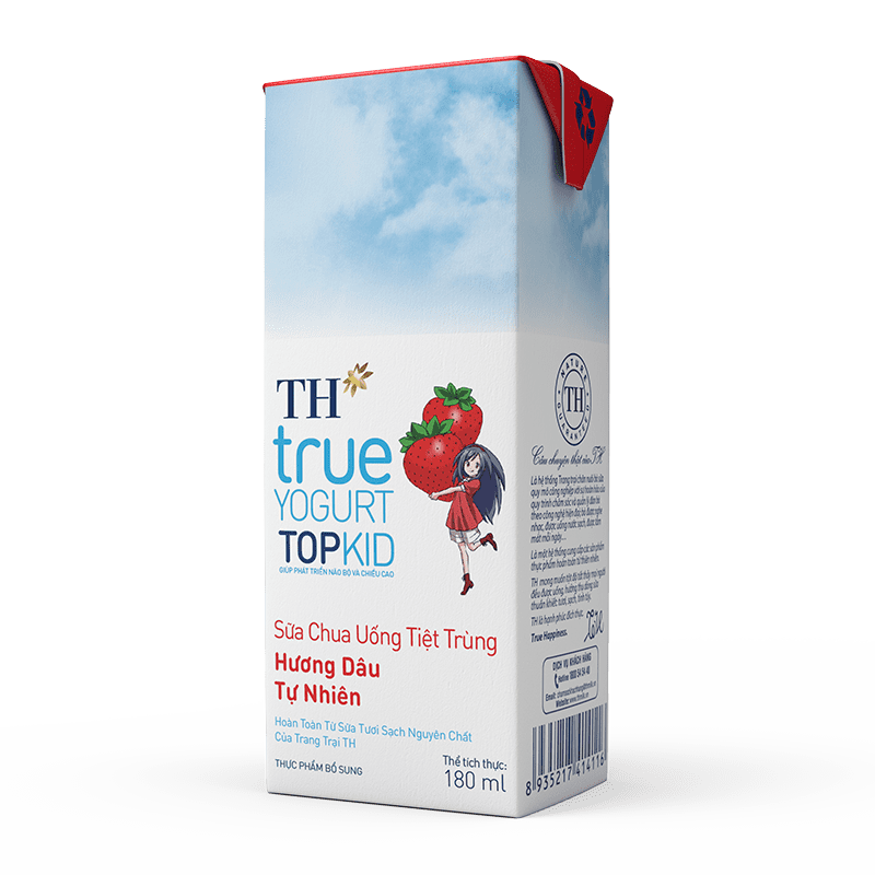 TH True Yogurt SCU TOPKID Hương Dâu Tự Nhiên 180 ml