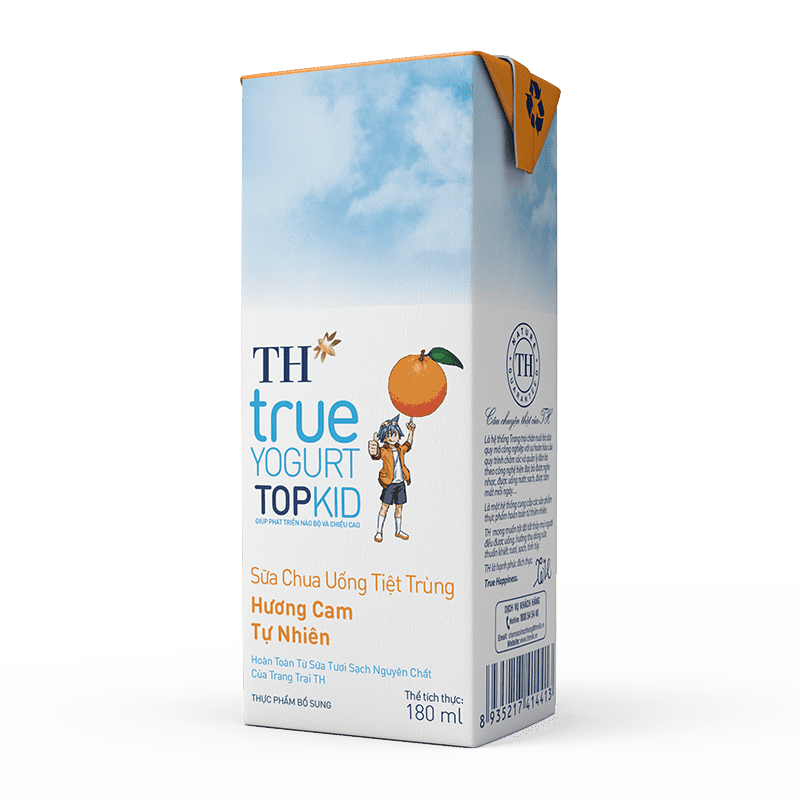 TH True Yogurt SCU TOPKID Hương Cam Tự Nhiên 180 ml