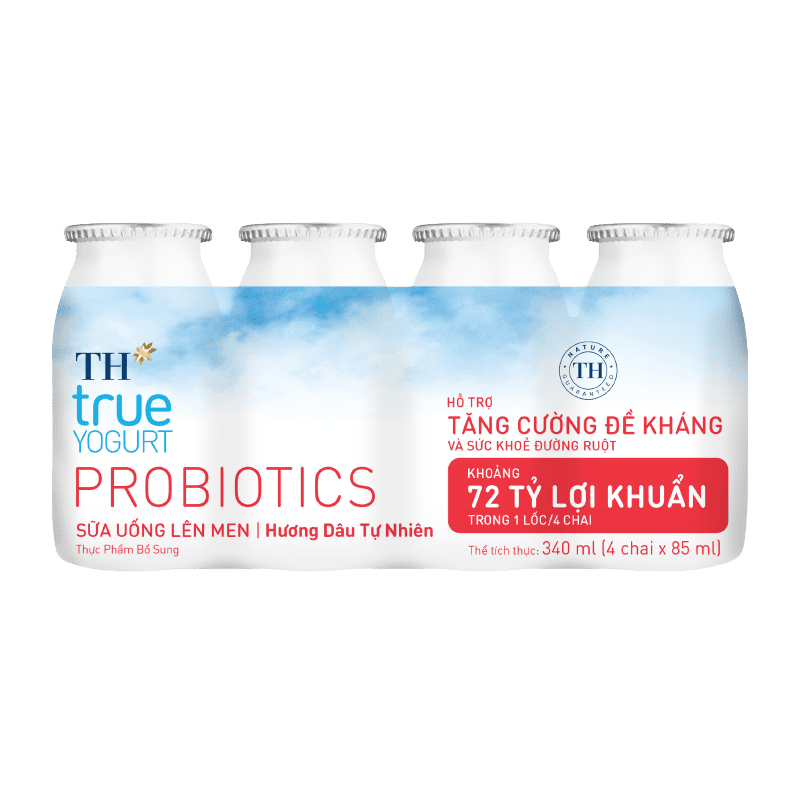 TH True Yogurt SCU lên men hương dâu tự nhiên PRO 85 ml