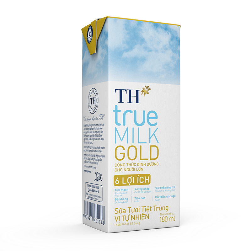 TH Truemilk GOLD Vị Tự Nhiên - Hộp 180 ml