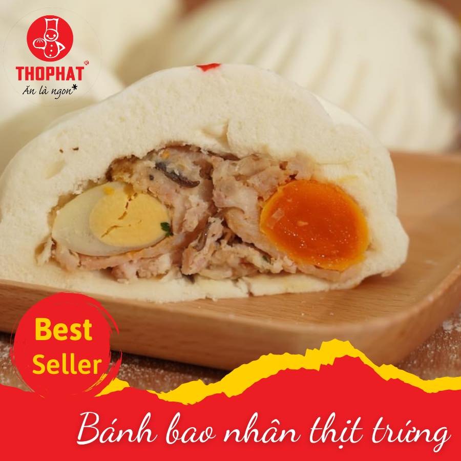 Bánh bao Thọ Phát Thịt heo Đặc biệt 1 cút 1 muối 780g (195gx4)