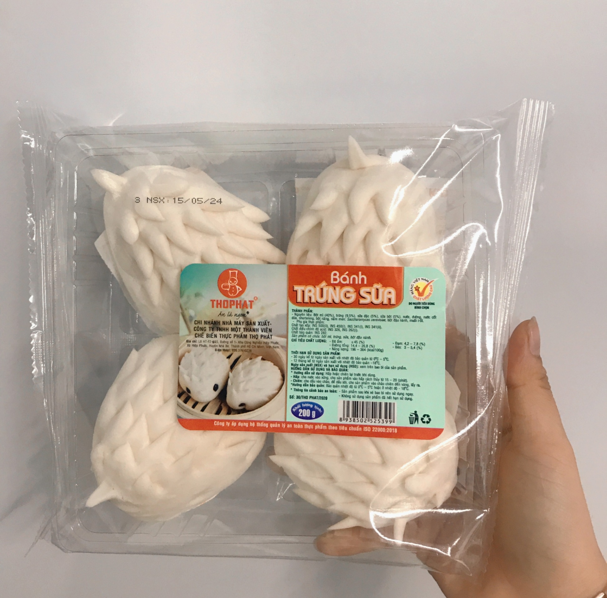 Bánh bao Thọ Phát  con Nhím Trứng sữa 200g (50gx4)