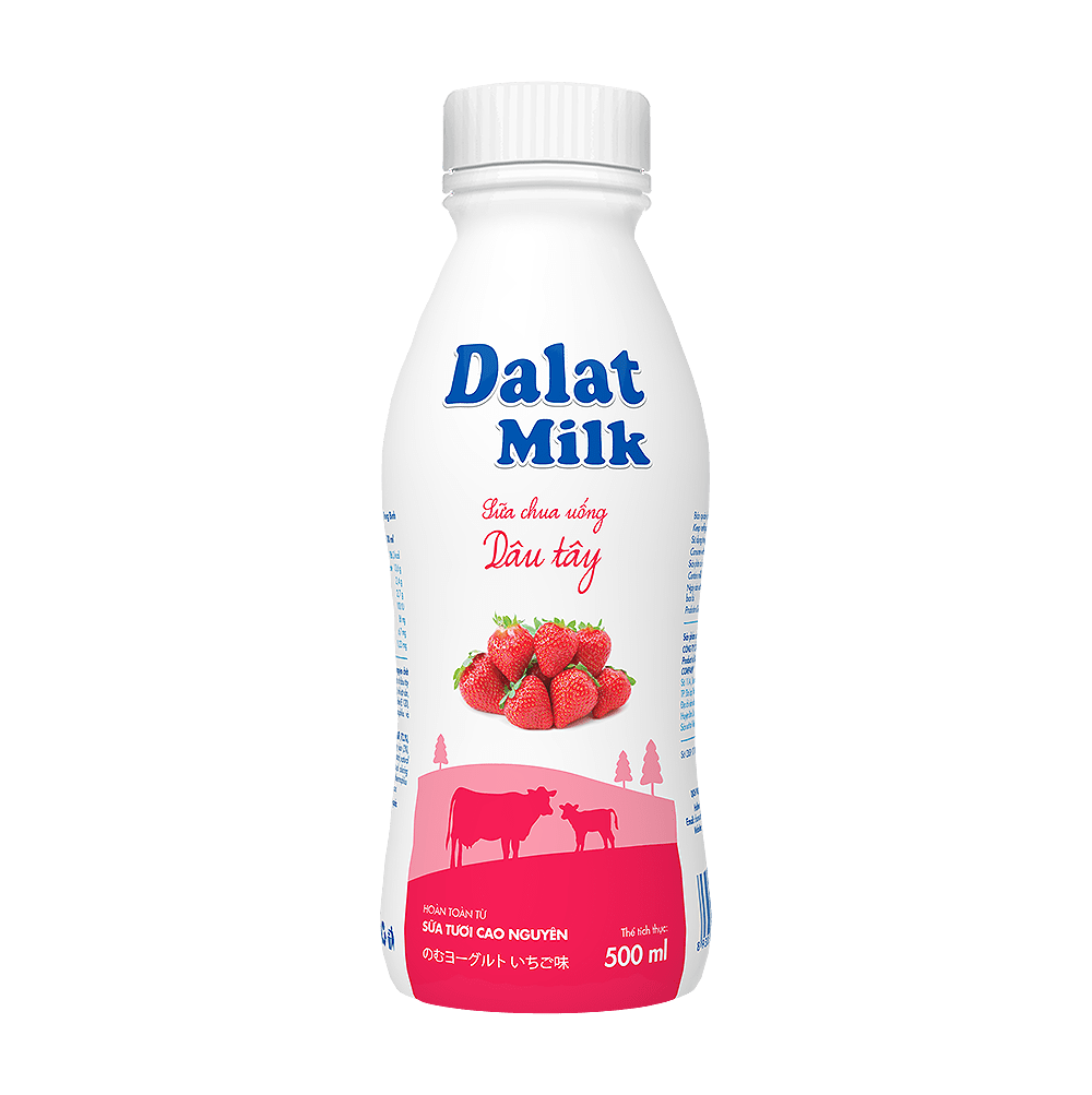 Sữa chua uông Hương Dâu Dalatmilk 500ml