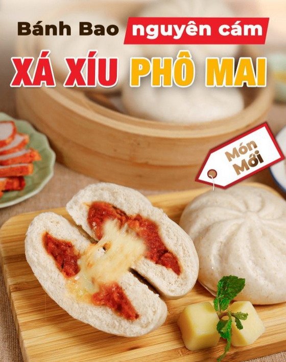 Bánh bao Thọ Phát Ncam Xá Xíu Phô mai 480g (120gx4)