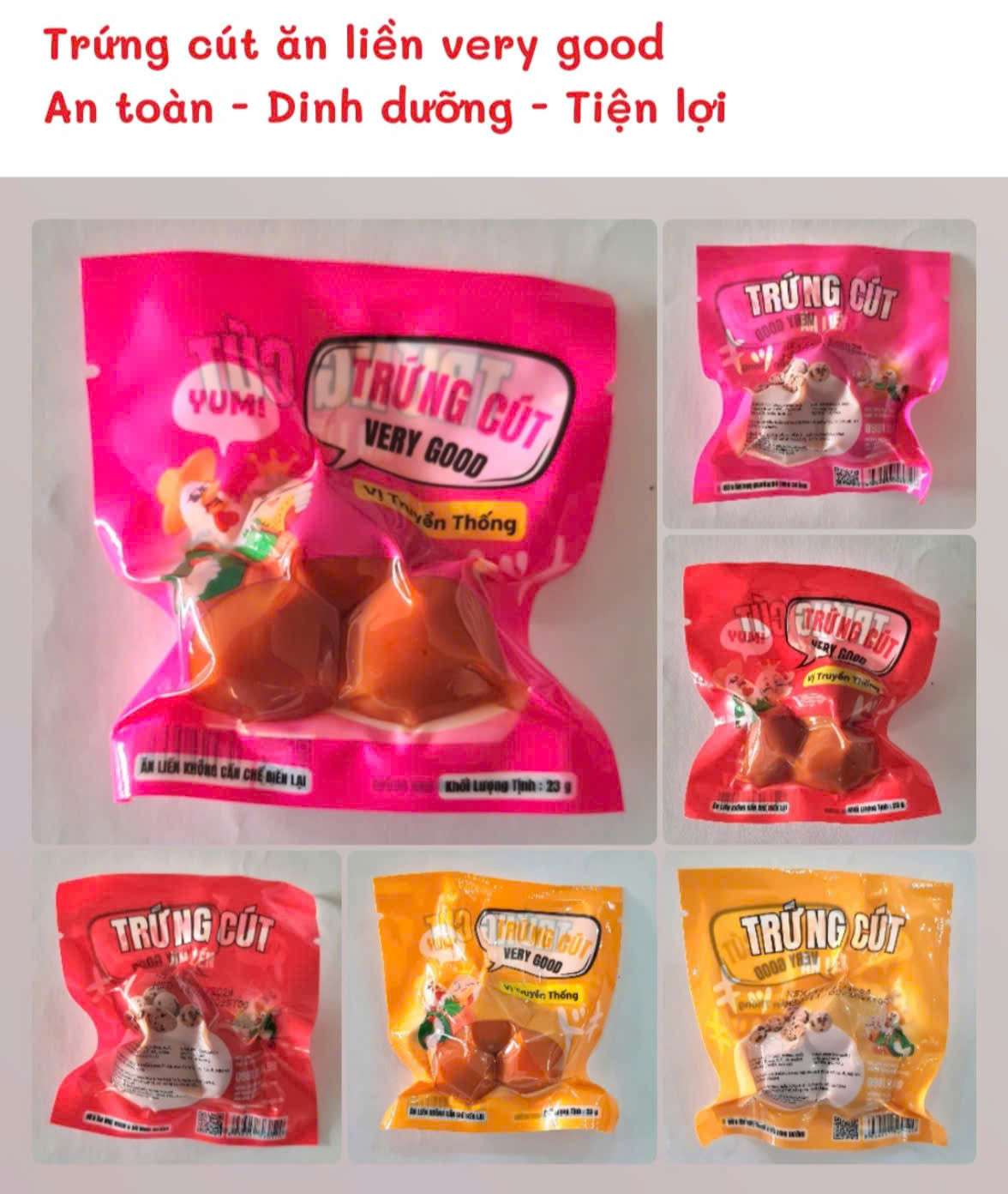 Trứng cút ăn liền vị truyền thống - (Túi 3 quả x50)