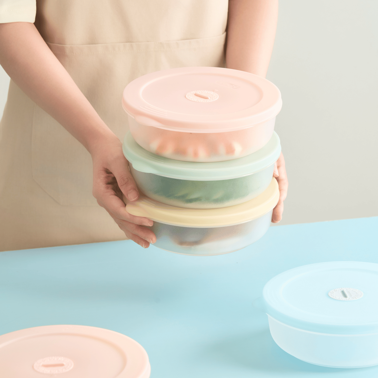 Hộp thực phẩm trữ đông tròn 1000ml