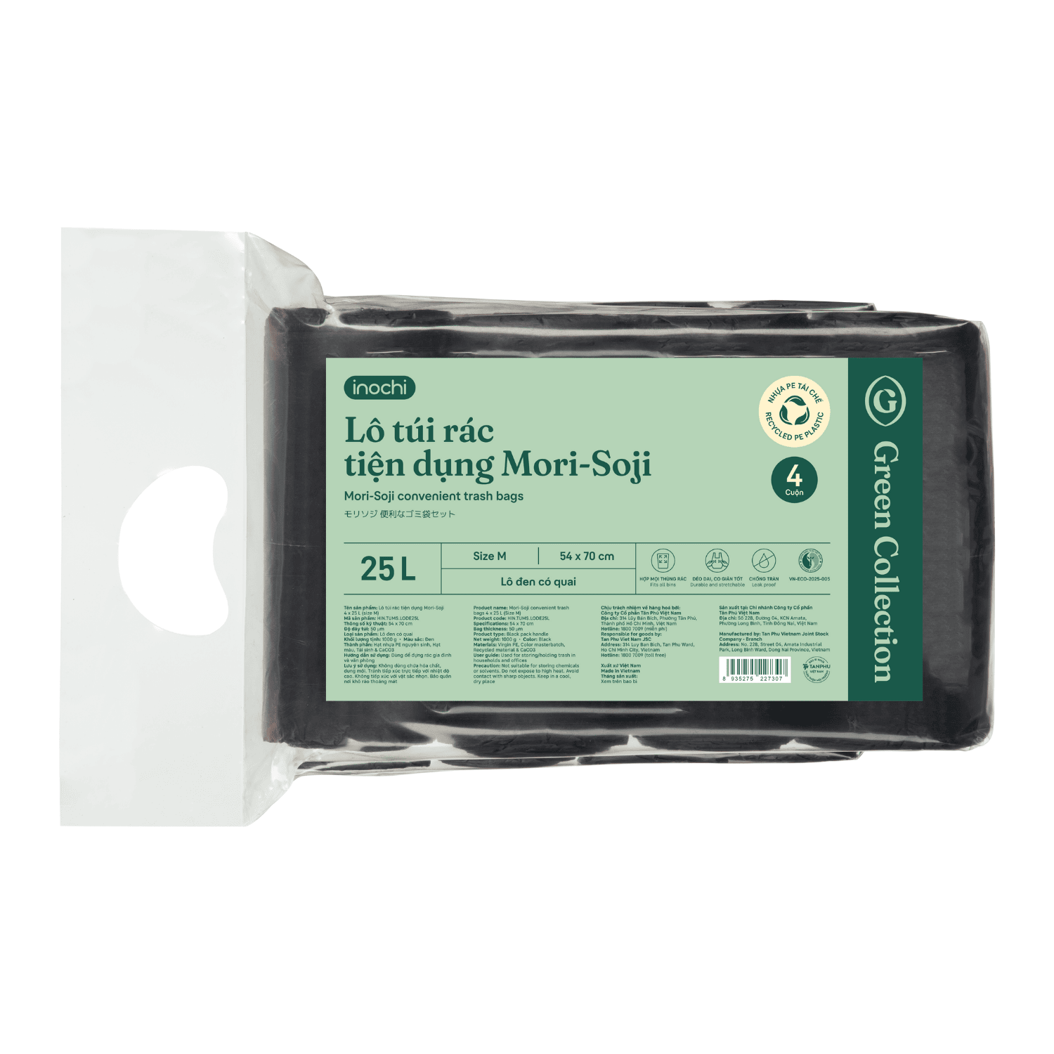 Lô túi rác tiện dụng Mori-Soji - Size M (25L)