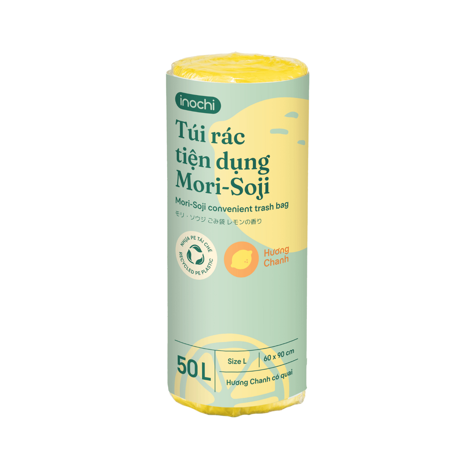 Túi rác tiện dụng Mori-Soji - Hương Chanh (Size L - 50L)