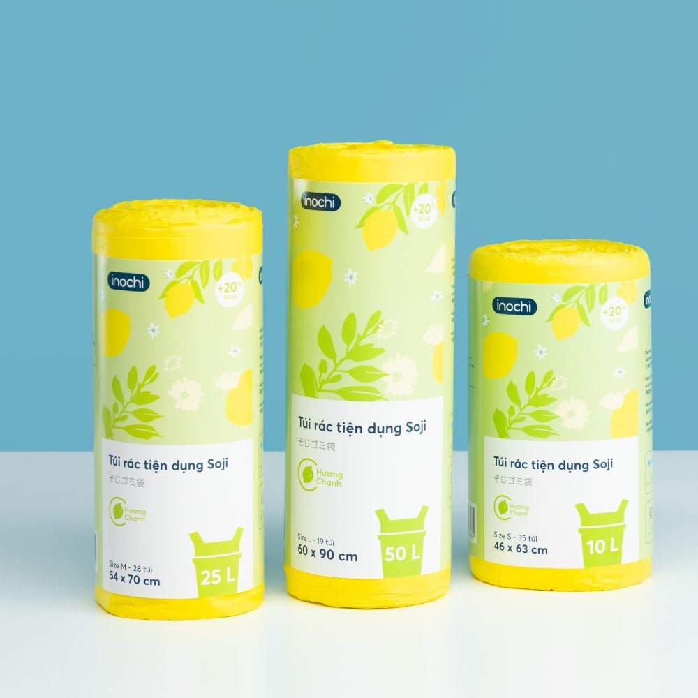 Túi rác tiện dụng Soji Hương Chanh - Size S