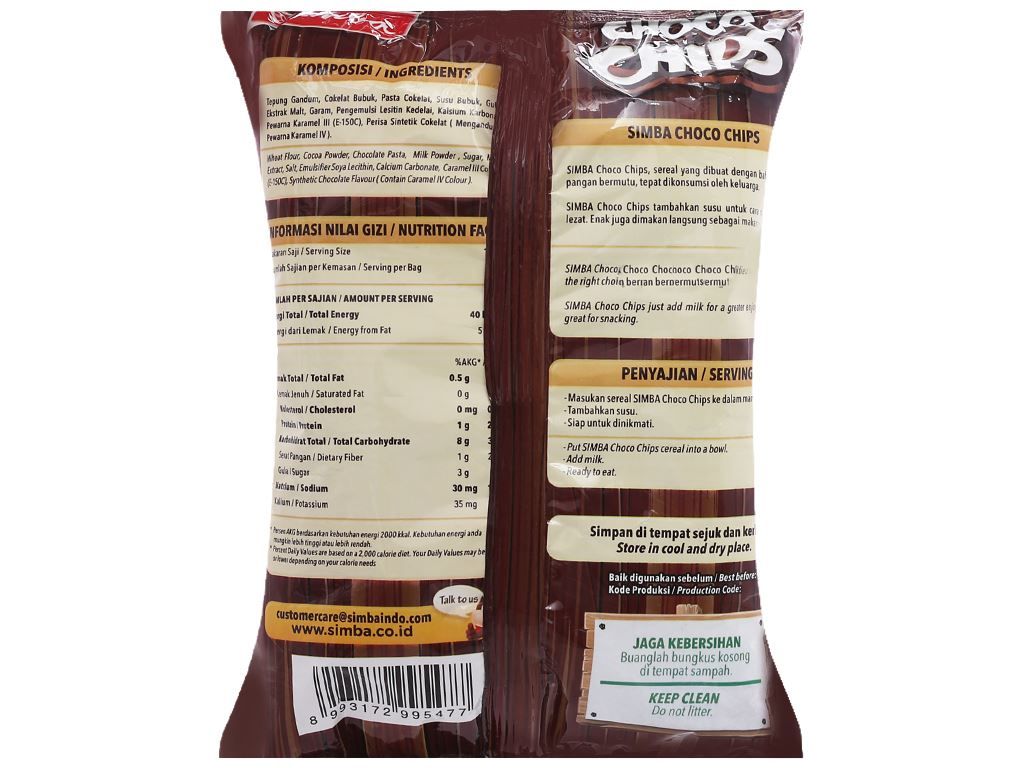 Bánh ngũ cốc Simba Choco Chips
