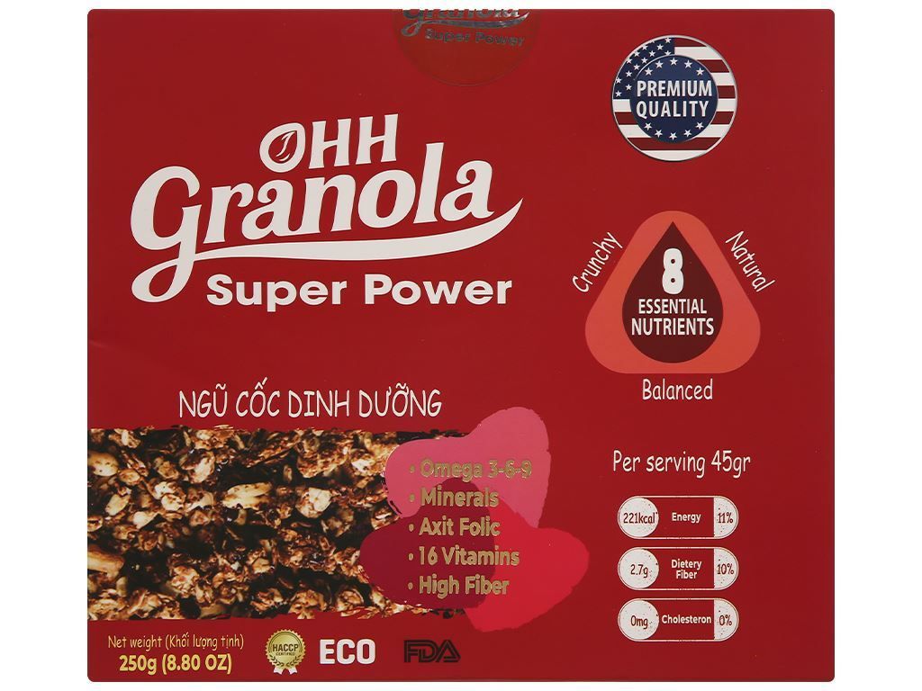 Ngũ cốc dinh dưỡng Ohh Granola hộp 250g