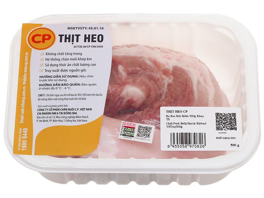 Ba rọi heo rút sườn C.P