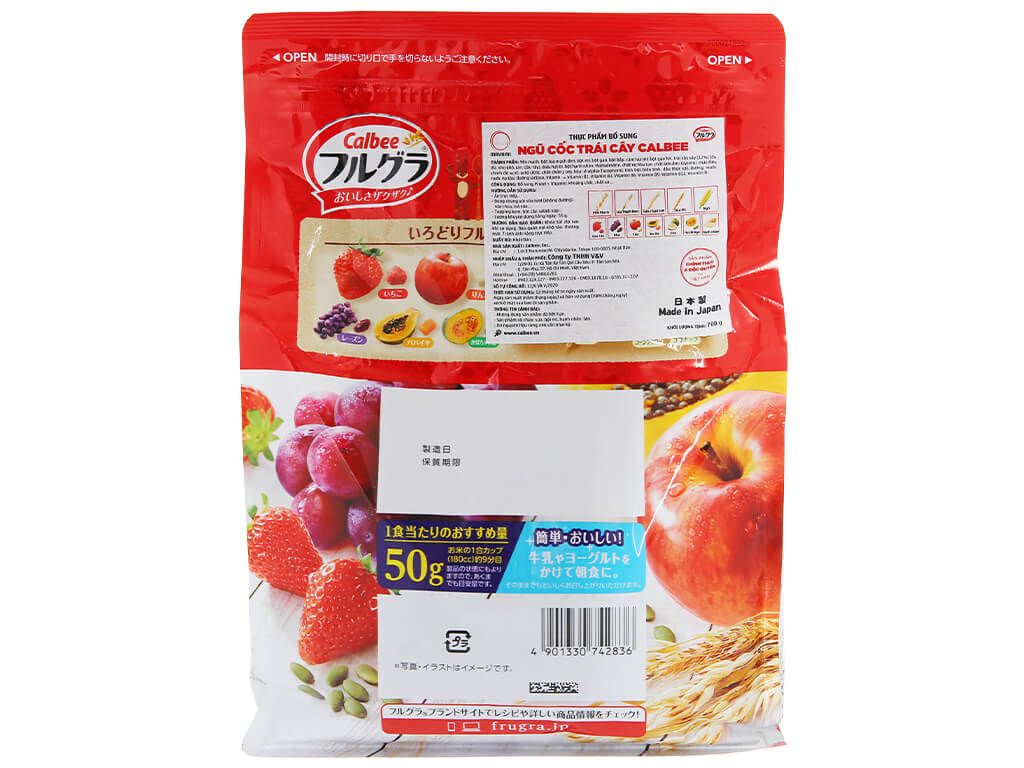 Ngũ cốc trái cây Calbee gói 700g