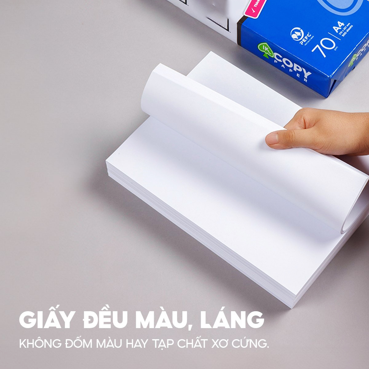 Thùng Giấy Photo A4 IK Copy 70gsm (5 Ream x 500 Tờ)