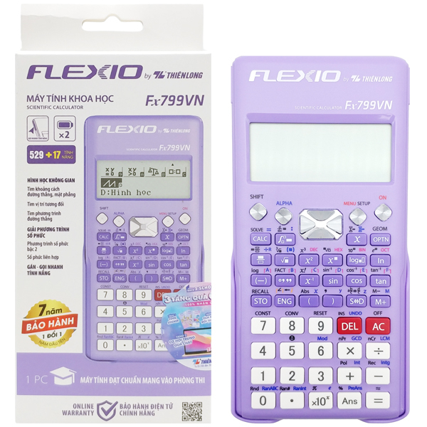 Máy Tính Khoa Học Flexio - Thiên Long Fx799VN - Màu Tím