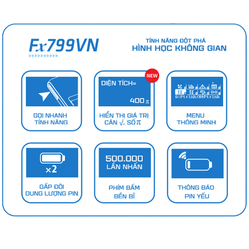 Máy Tính Khoa Học Flexio - Thiên Long Fx799VN - Màu Hồng (Bản Mới - Nâng Cấp)