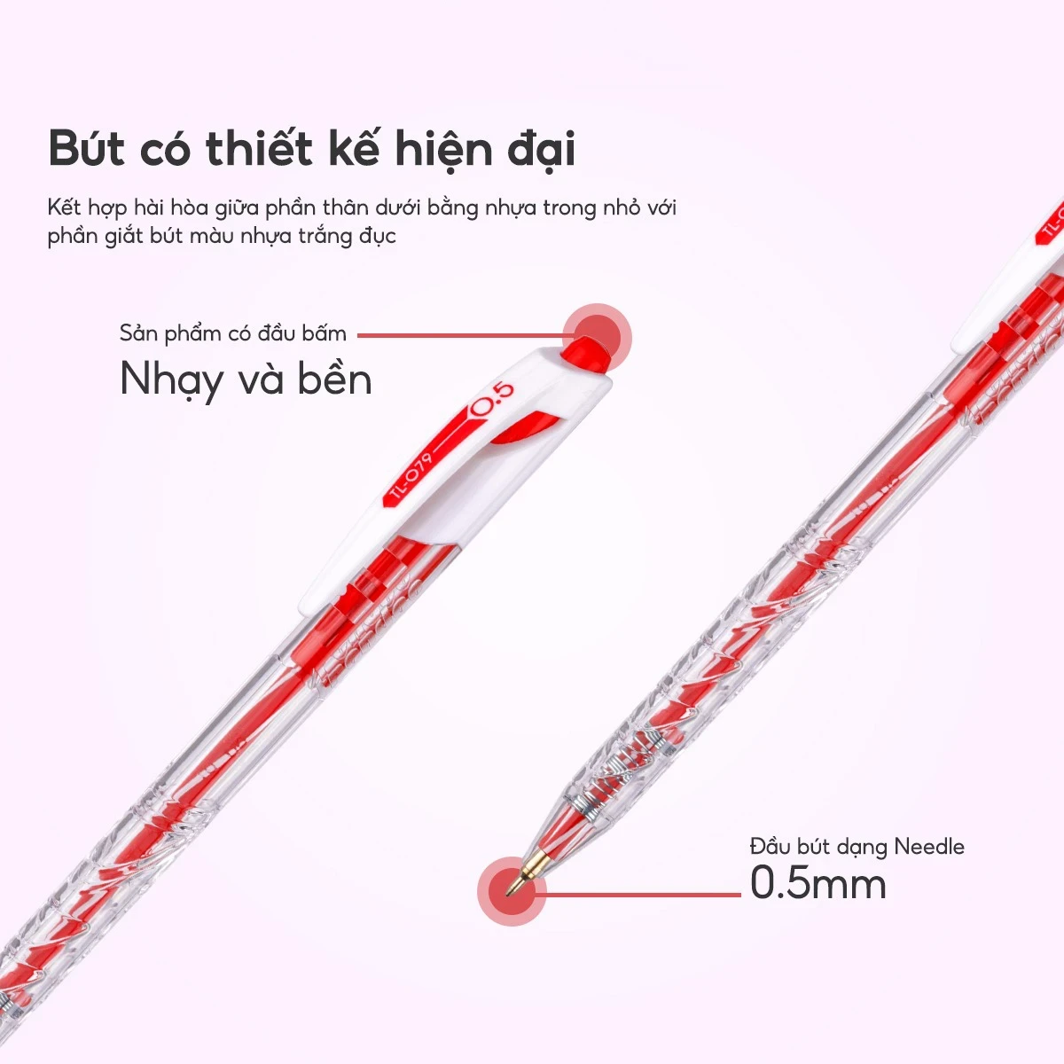 Hộp 20 Bút Bi 0.5 mm Treeden - Thiên Long TL-079 - Mực Xanh