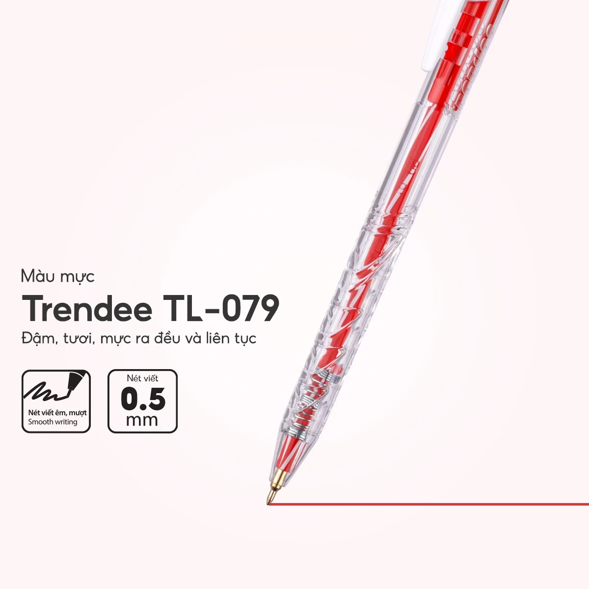 Hộp 20 Bút Bi 0.5 mm Treeden - Thiên Long TL-079 - Mực Xanh