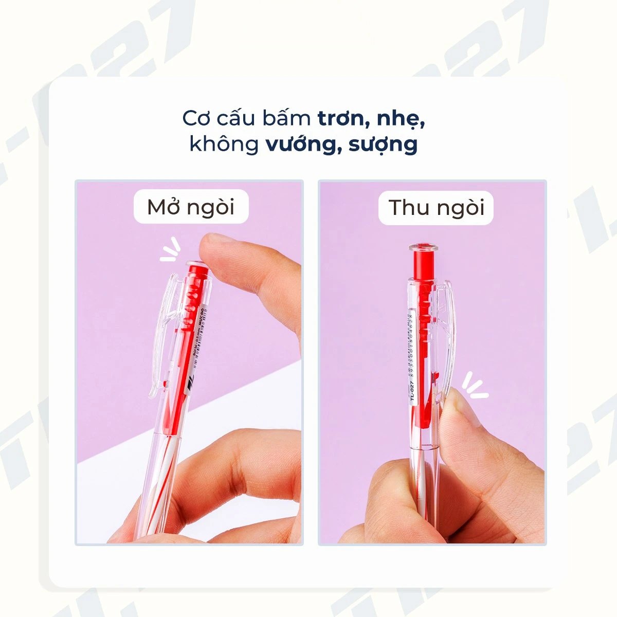 Bút Bi 0.5 mm Thiên Long TL-027 - Mực Xanh